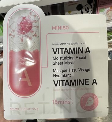 Miniso – Masque Tissu Visage Hydratant Vitamine A
